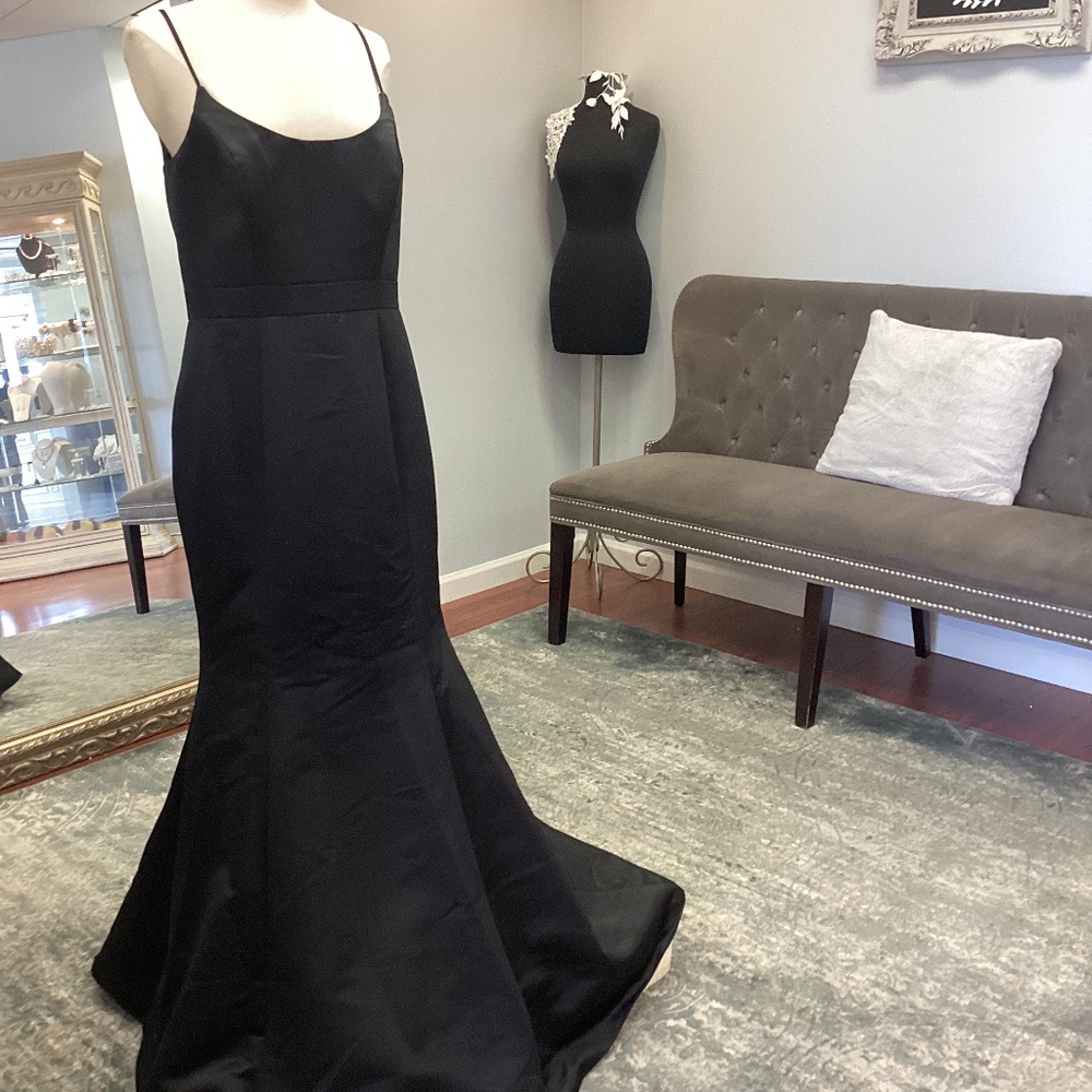 Formal Black Gown by Hayley Paige Size 10